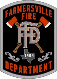FD patch with two axes surrounded by the department name