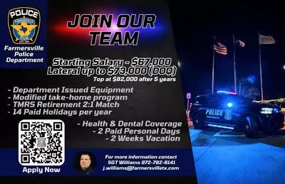 We currently have two patrol officer positions available