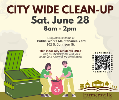 City Wide clean up day flyer with qr code