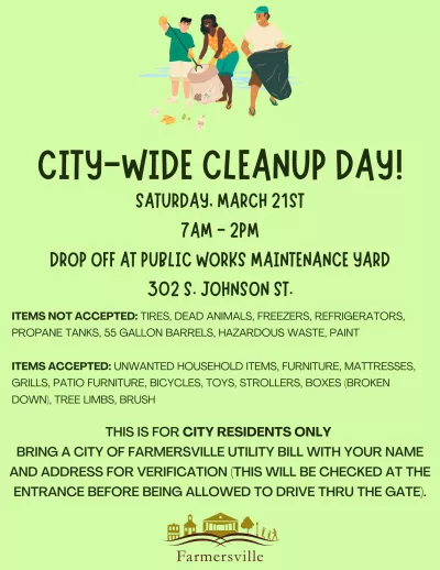 City-wide Cleanup Day flyer