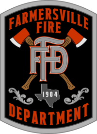 FD patch with two axes surrounded by the department name