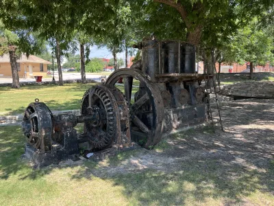 Old electric generator in the park