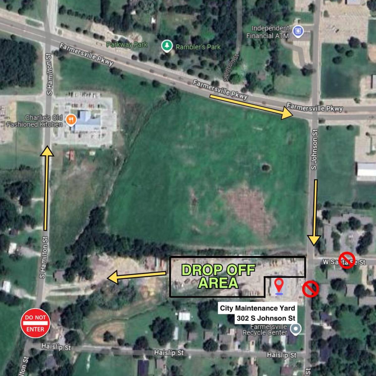 map indicating the clean-up route