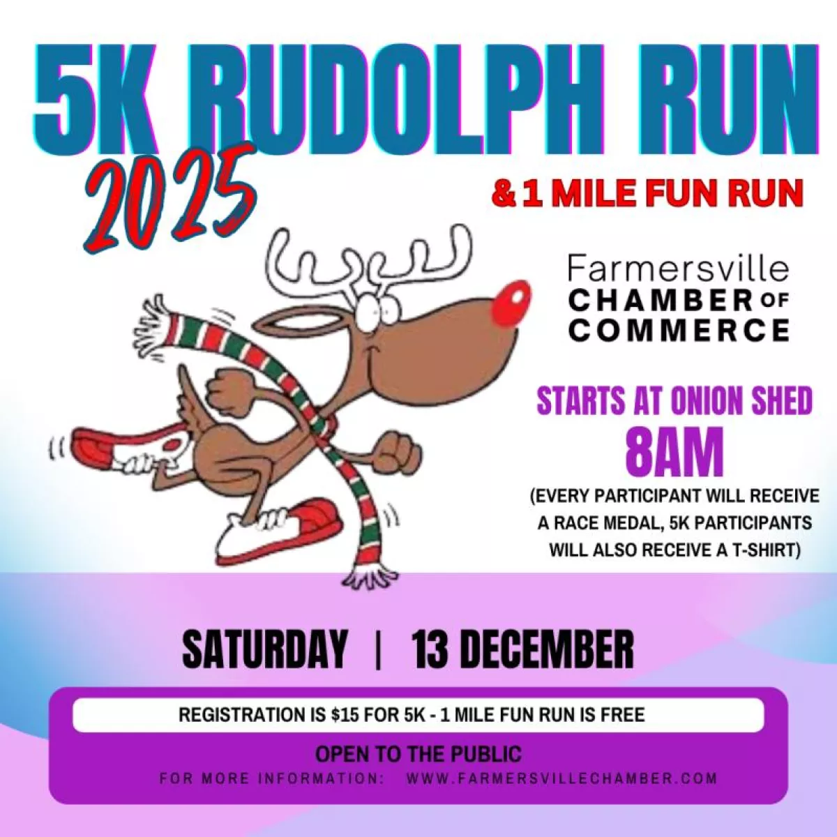 Farmersville Chamber Rudoph Run event page link
